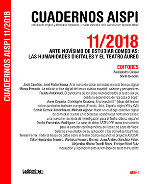 					View Vol. 11 (2018): Arte novísimo de estudiar comedias: Digital Humanities and the golden theatre  
				