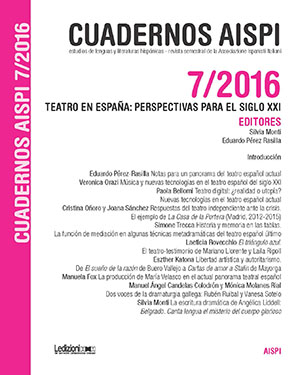 					View No. 7 (2016): Theatre in Spain: perspectives for the 21st century
				